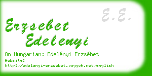 erzsebet edelenyi business card