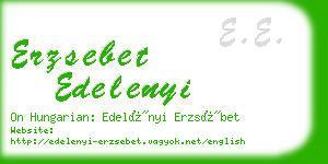 erzsebet edelenyi business card